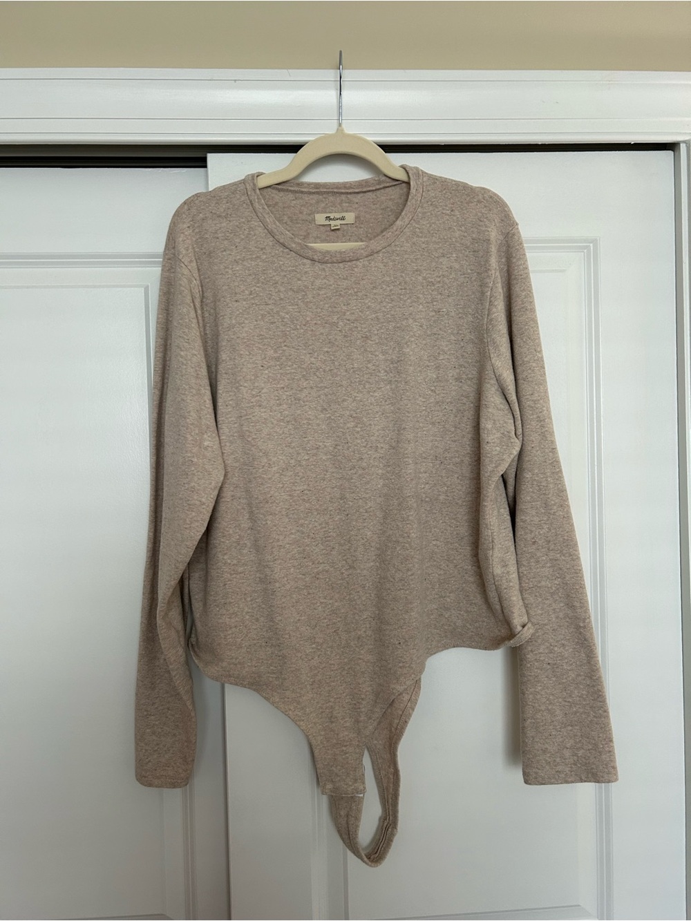 Madewell Women's Tan Long Sleeve Bodysuit
